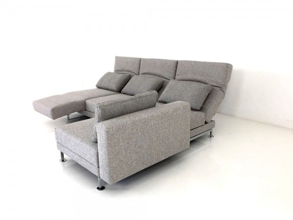 Brühl MOULE Sofa mit Recamiere im graubeigen Stoff zum Sonderpreis