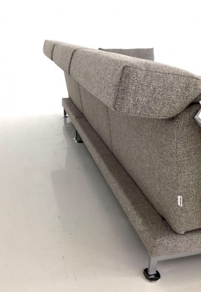 Brühl MOULE Sofa mit Recamiere im graubeigen Stoff zum Sonderpreis