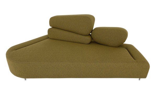 Brühl MOSSPINK Sofa im 100 % recycelten und abziehbaren Stoffbezug gelbgrün