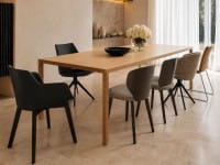 MDF Italia Tense Tisch mit sechs ausgewählten MDF Italia Designstühlen
