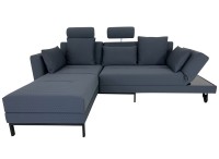 Brühl FOUR-TWO Soft Sofa mit Recamiere links mit Drehsofa rechts und Bettfunktion in Stoff grau Brühl FOUR-TWO Soft Sofa mit Recamiere links mit Drehsofa rechts und Bettfunktion in Stoff grau