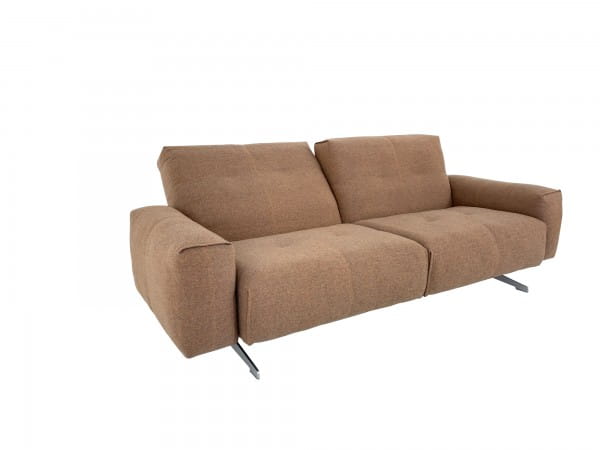 Rolf Benz RB 50 Sofa mit Sessel und Hocker in Stoff orangebraun mit verstellbaren Rücken