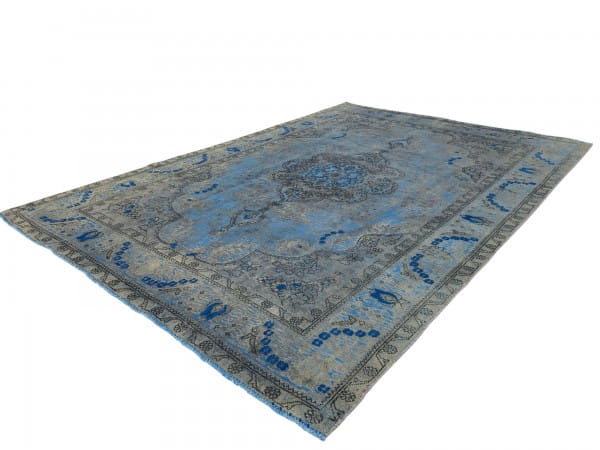 SARTORI IR KARMA I INTERO Vintage Teppich in wunderschönen blauen Akzenten Farbtönen 288 x 201 cm