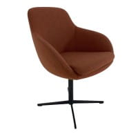 SIGNET MAILO Stuhl Sessel mit Drehfunktion für Esstisch oder Objekteinrichtung im Stoff Lana kupfer