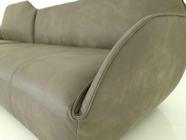Hülsta Sofa hs.480 mit Recamiere und Polsterbank in Anilin Leder im Sonderangebot