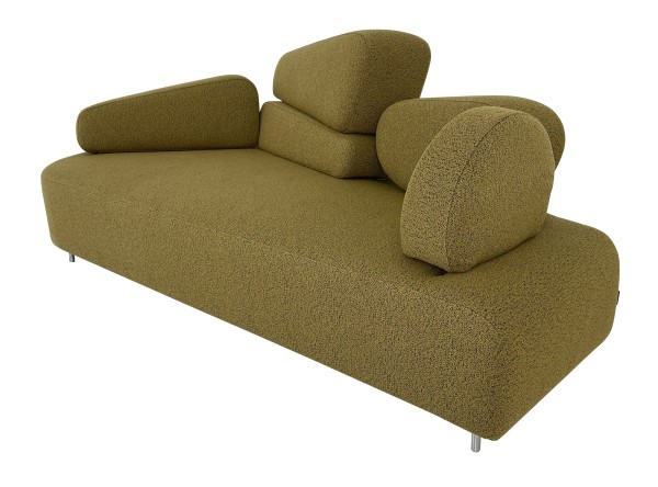 Brühl MOSSPINK Sofa im 100 % recycelten und abziehbaren Stoffbezug gelbgrün