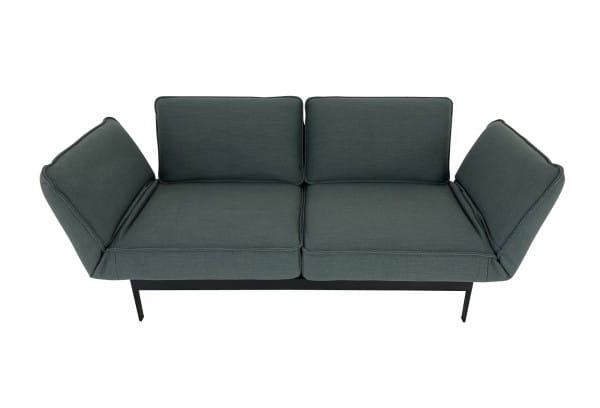 ROLF BENZ MERA Sofa in neuer Stofffarbe schwarzgrün mit Liegerücken im Sonderangebot