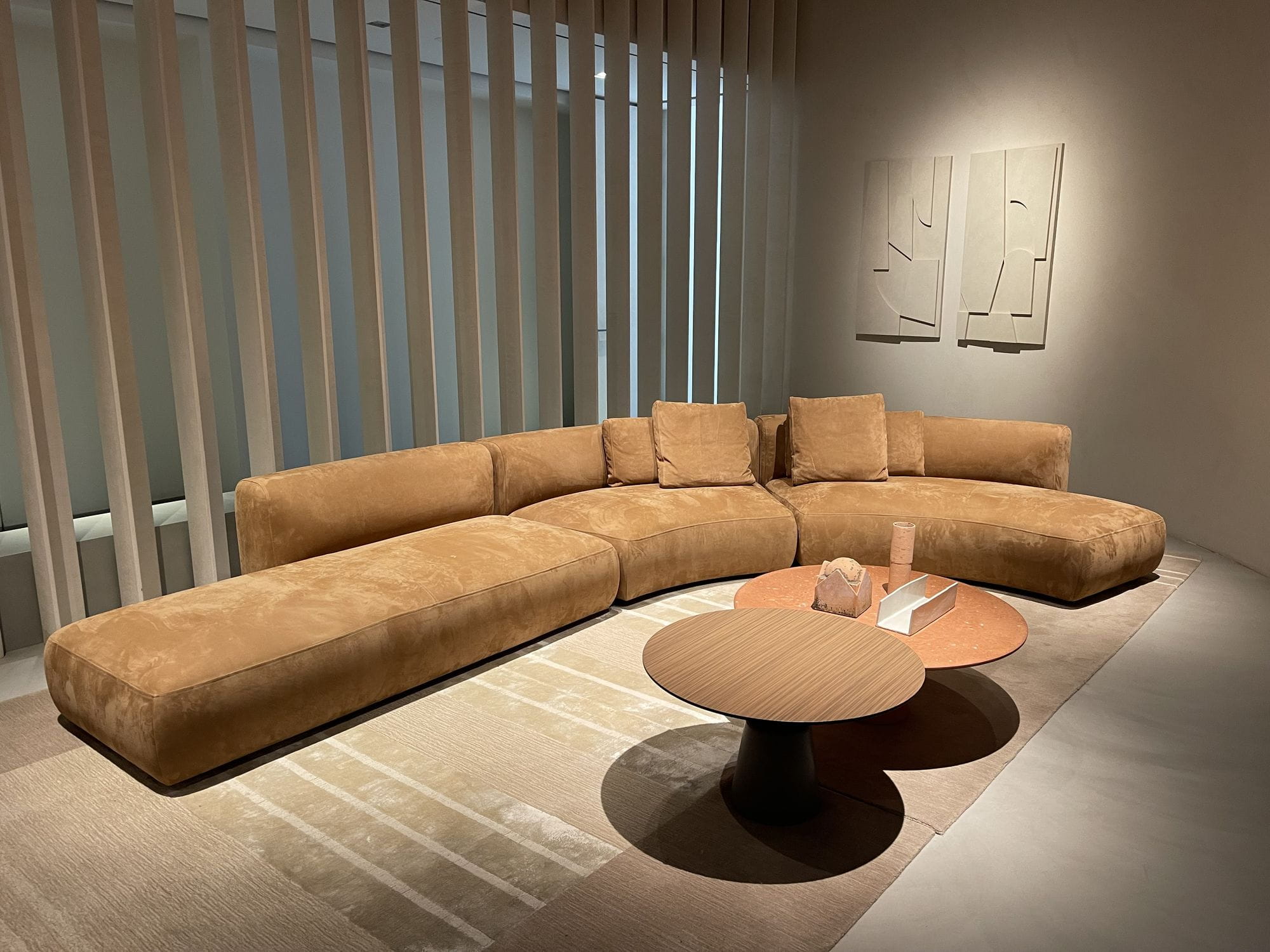 MDF Italia Cosy Curve Sofa in Nubuk Leder