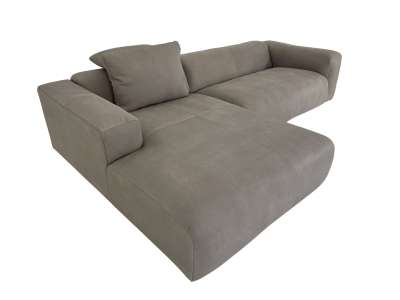 freistil ROLF BENZ 187 Sofa mit Recamiere links im samtig edlen 