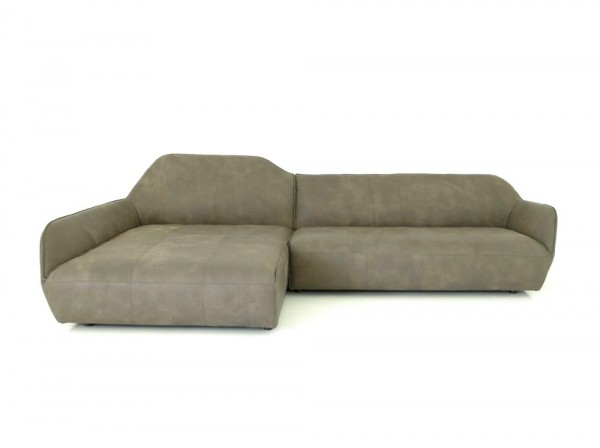 Hülsta Sofa hs.480 mit Recamiere und Polsterbank in Anilin Leder im Sonderangebot