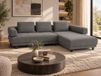 Ewald Schillig SKIN Sofa mit Recamiere rechts und motorischen Sitzvorzug im robusten Stoff 15.805/04