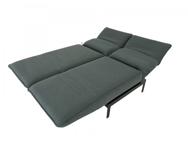 ROLF BENZ MERA Sofa in neuer Stofffarbe schwarzgrün mit Liegerücken im Sonderangebot