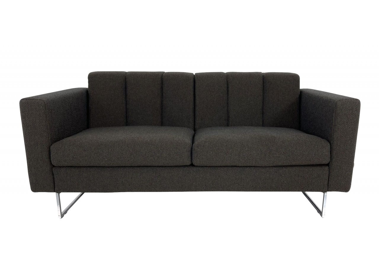 Brühl EMBRACE Sofa 2 in Stoff braun mit runden symmetrischen Rücken höhenverstellbar