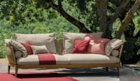 TALENTI CRUISE TEAK Outdoor Sofa in Teak smokegrau und Polstern in Mambo Taupe