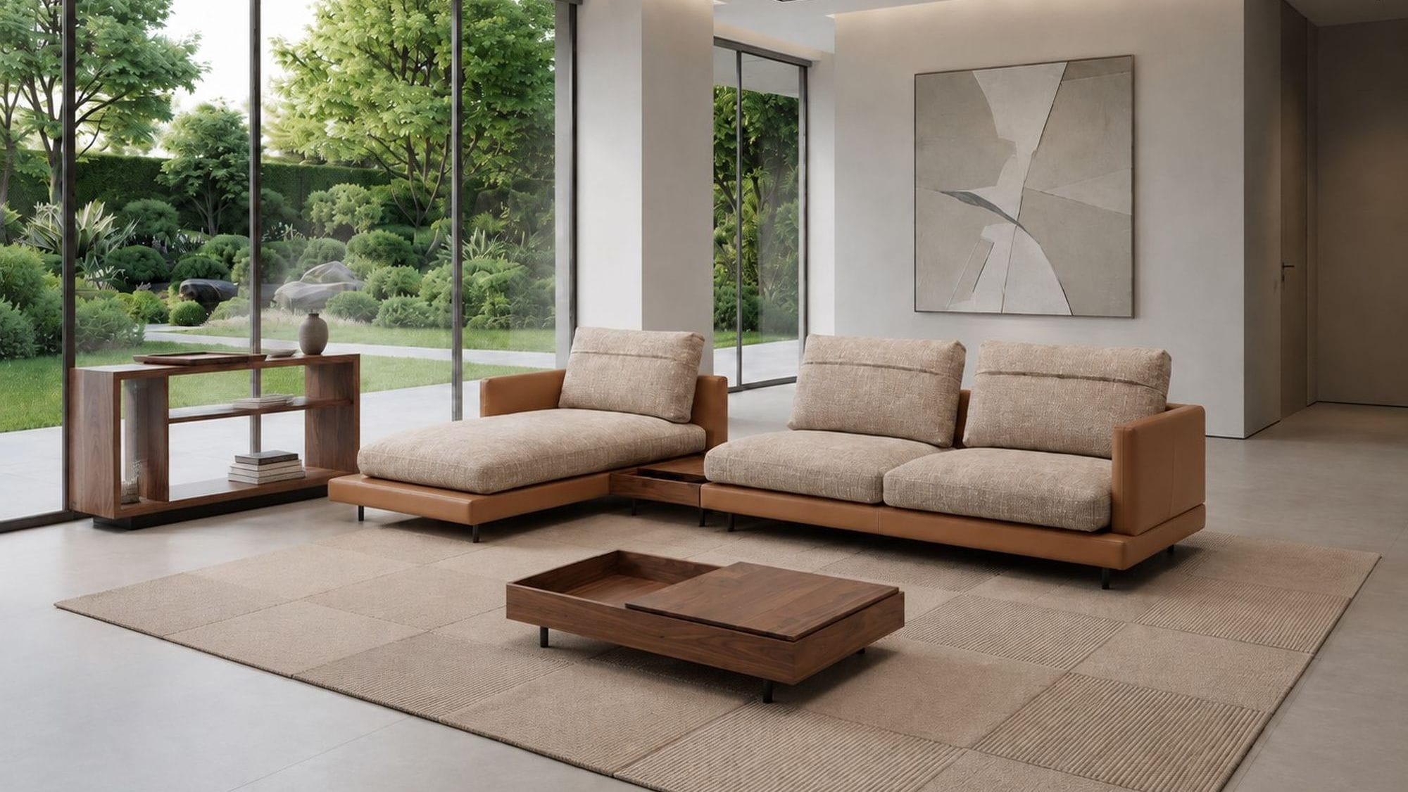 ROLF BENZ SINA Sofa mit Beimöbeln 906 für eine strukturierte Wohnraumplanung