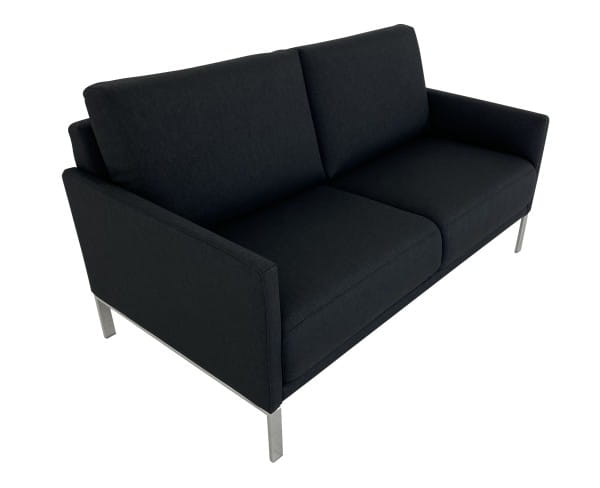 ROLF BENZ 009 CARA Sofa 2sitzig mit zwei Kopfstützen in Stoff schwarz