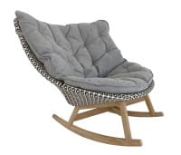 DEDON MBRACE ROCKING CHAIR Schaukelsessel in pepper mit Polsterauflage in warm gray DEDON MBRACE ROCKING CHAIR Schaukelsessel in pepper mit Polsterauflage in warm gray
