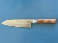 Katsuyasu Kamo Santoku 165 – japanisches Damaststahl Messer für die vielseitige Küche