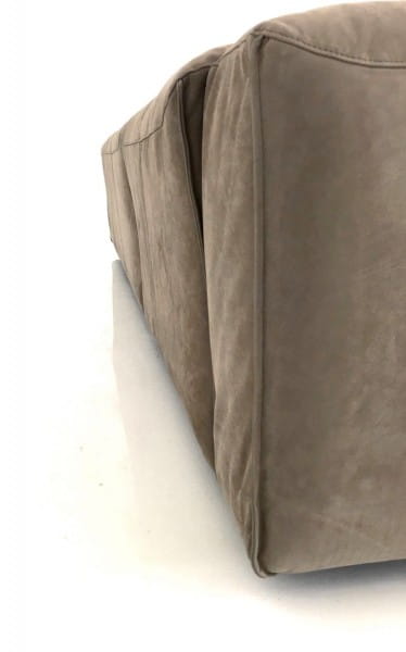 Rolf Benz MIO Ecksofa mit übertiefen Longchair im Nubuk Leder in der Farbe beigebraun