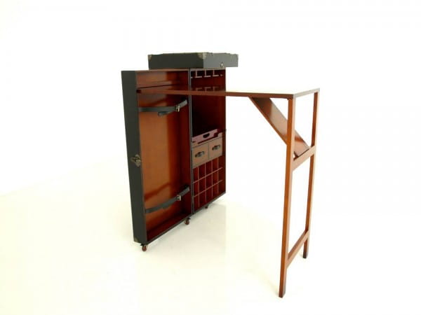 Authentic Models MF134 GRAND LOUNGE TRUNK Bar Koffer mit Klapptisch als Wohnraum Schrank nach histor
