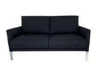 ROLF BENZ 009 CARA Sofa 2sitzig mit zwei Kopfstützen in Stoff schwarz