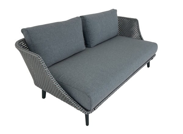 DEDON MBARQ LOW BACKREST Sofa in baltic mit Kissenset in Twist dark turquois