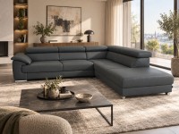 Ewald Schillig BLUES Ecksofa rechts -large- im L140 Dickleder, aus 14 Farben wählbar, mit Funktion