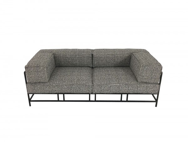 Brühl EASY PIECES METAL Sofa 3 im edlen Glencheck Stoff mit weicher Polsterung
