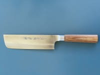 Katsuyasu Kamo Usuba 165 – japanisches Damaststahl Messer für präzise Gemüseschnitte