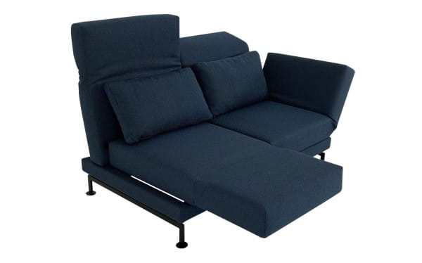 Brühl MOULE MEDIUM Sofa 2 mit Drehsitzen im blaubraunen Stoff