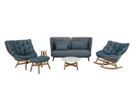 DEDON MBARQ Sofa und MBRACE ROCKING CHAIR, MBRACE WING CHAIR in baltic als Set DEDON MBARQ Sofa und MBRACE ROCKING CHAIR, MBRACE WING CHAIR in baltic als Set