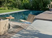 TALENTI GEORGE Lounge Sessel Set in beige mit Beistelltisch Accoya Holz für Garten & Terrasse