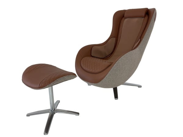 CERAGEM PAUSE M2 Massage Sessel in Leder braun inkl. Hocker und mehreren Techniken