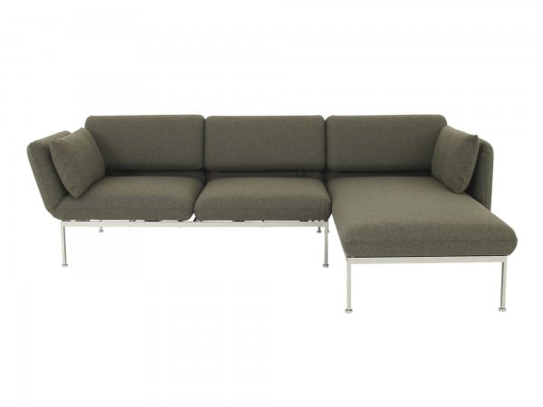 Brühl RORO MEDIUM Sofa mit Recamiere im hochwertigen graubraunen Wollfilzstoff 4476