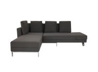 Brühl FOUR-TWO compact Sofa mit Recamiere und Bettfunktion in Stoff dunkelgrau Brühl FOUR-TWO compact Sofa mit Recamiere und Bettfunktion in Stoff dunkelgrau