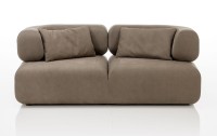 Brühl ALL TOGETHER Sofa 2 mit Kissen im geschmeidigen Taron Leder graubraun Brühl ALL TOGETHER Sofa 2 mit Kissen im geschmeidigen Taron Leder graubraun