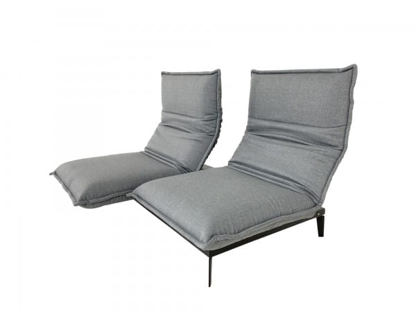 ROLF BENZ NOVA Sofa in basaltgrauen Schurwollstoff zum Liegen, Relaxen und Sitzen