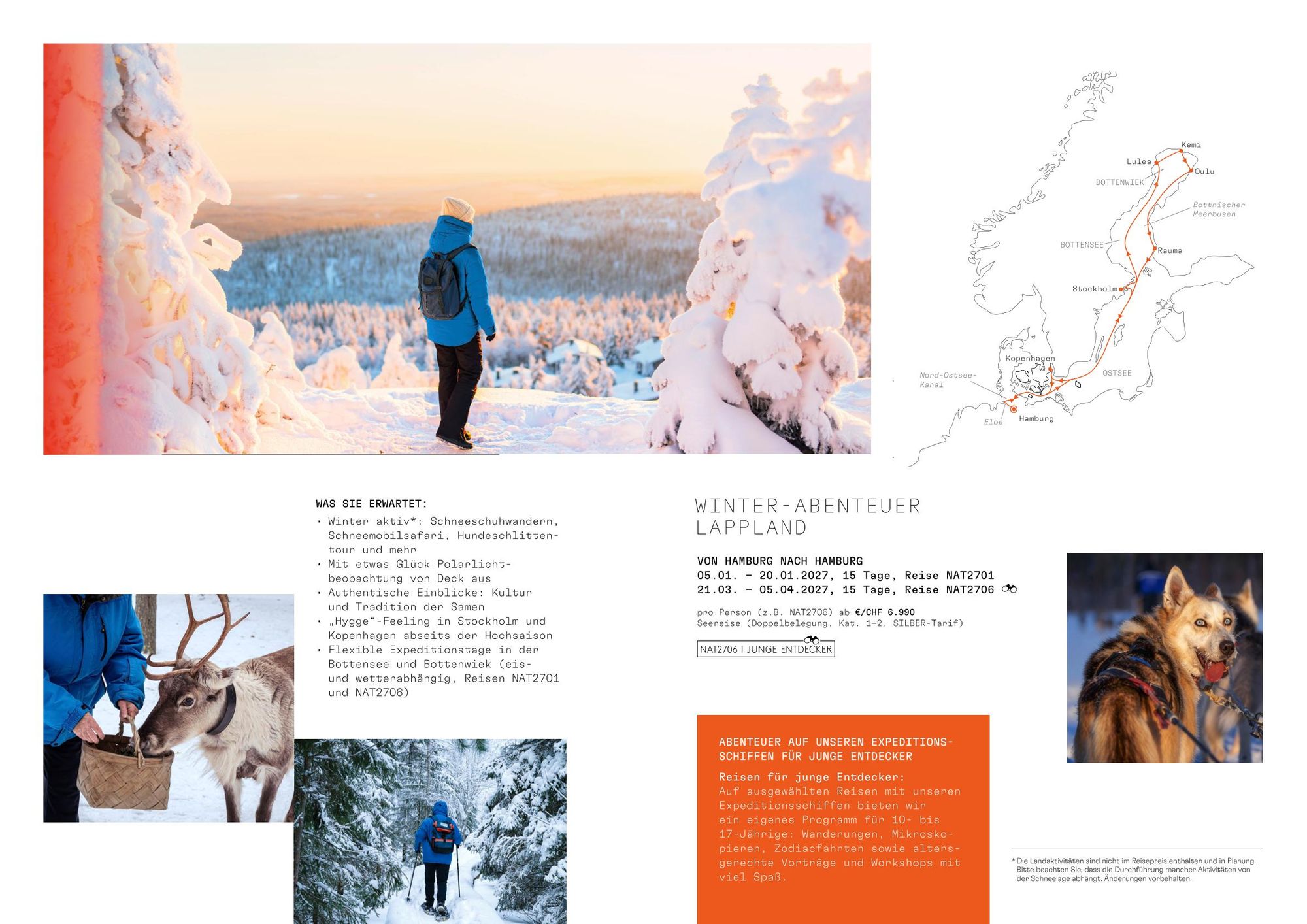 Inklusivleistungen an Bord von Hapag-Lloyd Cruises mit Kabine, Spa und Expeditionsschiff