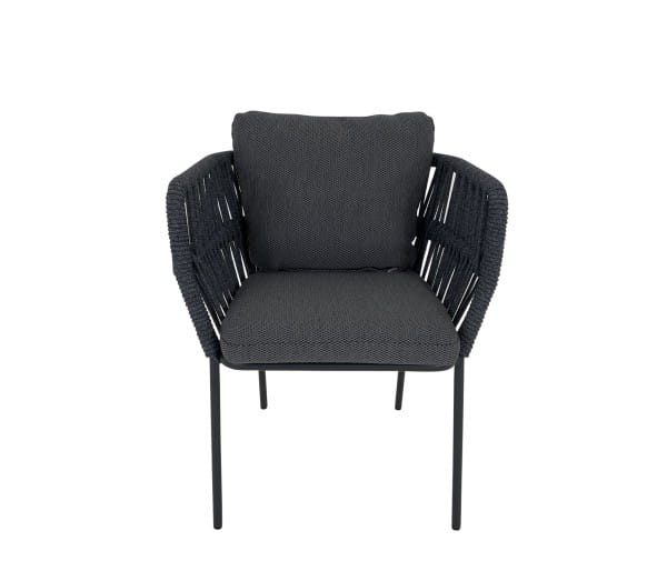 TALENTI 6 Stück CLIFF Stühle in dunkelgrau mit MILO Auszugstisch 200/260/320 cm mit Keramikplatte