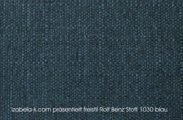 freistil 173 ROLF BENZ Sessel mit Pouf in blauen Stoff aus der Gummibärenbande