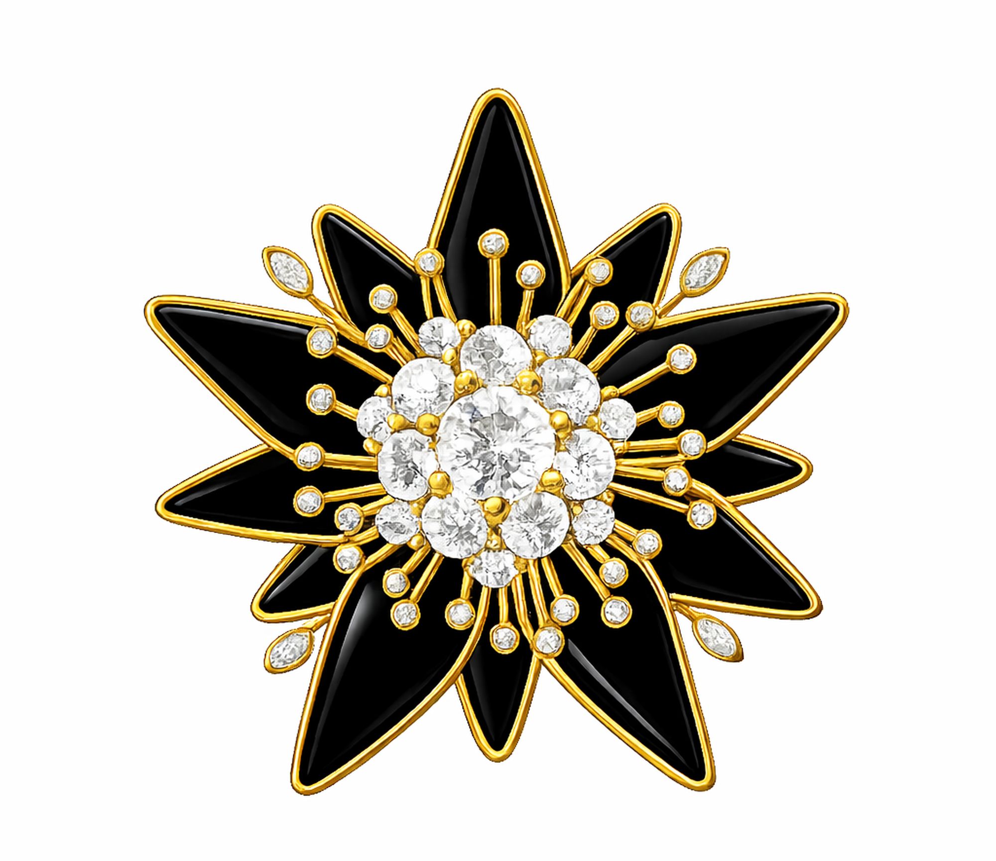 Individuelle Brosche und Anhänger von izabela K. Bespoke Jewellery mit Lab-Diamanten