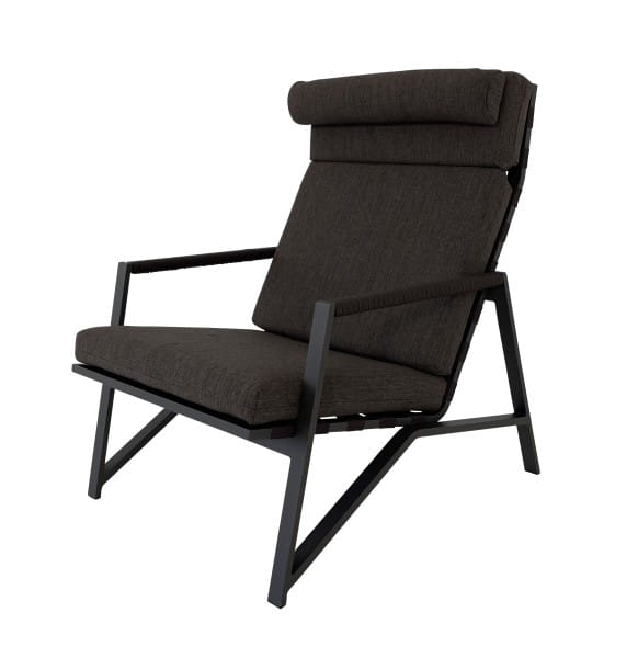TALENTI COTTAGE Hochlehner Sessel mit Hocker in Mokka für Garten und Terrasse ab Lager lieferbar