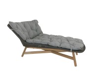 DEDON MBRACE DAYBED Liege in arabica mit Polsterauflage in cool ash