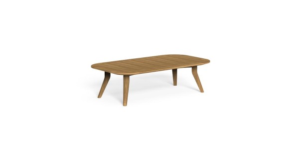 TALENTI MOON TEAK Sofa mit Sessel und Couchtisch Set in Kordel beige und Polster beigegrau