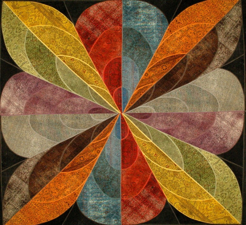 SARTORI KARMA PATCH Vintage Teppich in Blütenmuster als Gesamtkunstwerk
