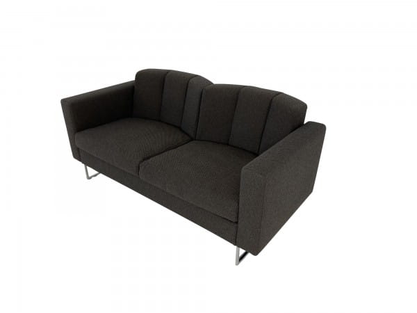 Brühl EMBRACE Sofa 2 in Stoff braun mit runden symmetrischen Rücken höhenverstellbar